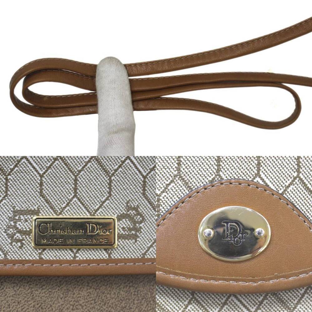 CHRISTIAN DIOR Cream Leather Shoulder Bag - Picture 10 of 10
